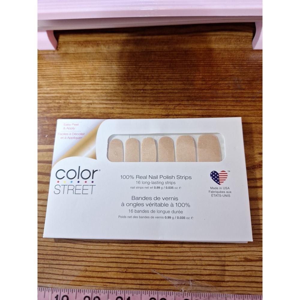 Color Street 100% Nail Polish Strips Champagne Hour Made In The USA Peel & Apply